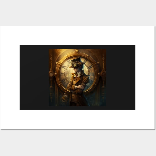 Steampunk Victorian Inventor Wall Art by AICreateWorlds